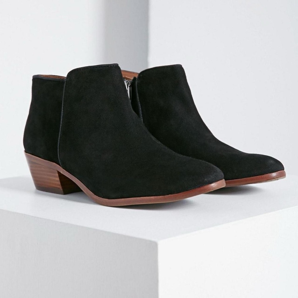 Sam Edelman Black Suede Ankle Boots